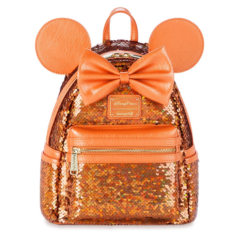 Minnie Mouse Sequined Loungefly Mini Backpack – Peach Punch has hit the shelves for purchase