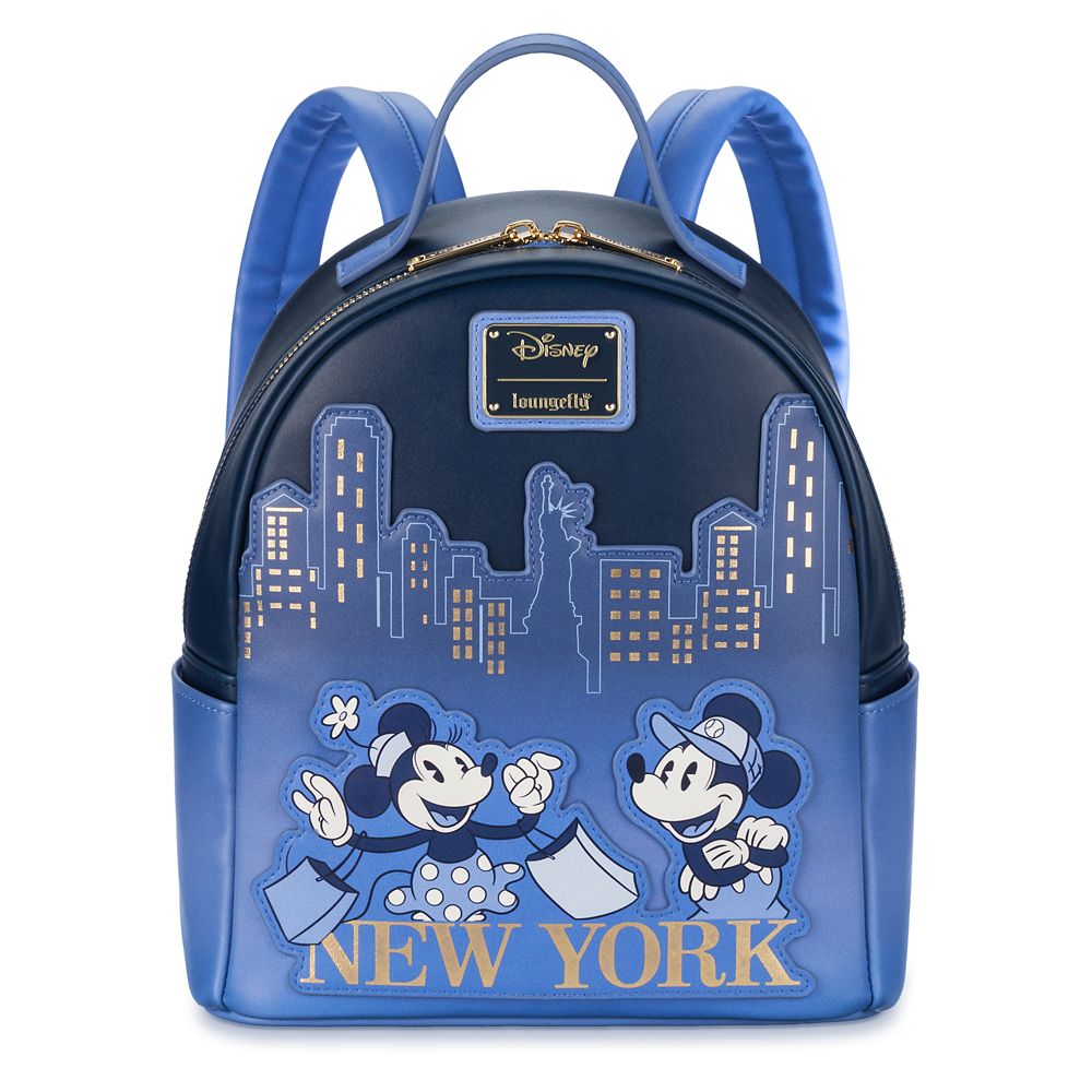 Mickey Mouse and Minnie Mouse New York Loungefly Mini Backpack