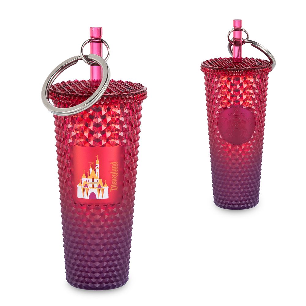 Disneyland Castle Starbucks Cold Cup Ornament Keychain