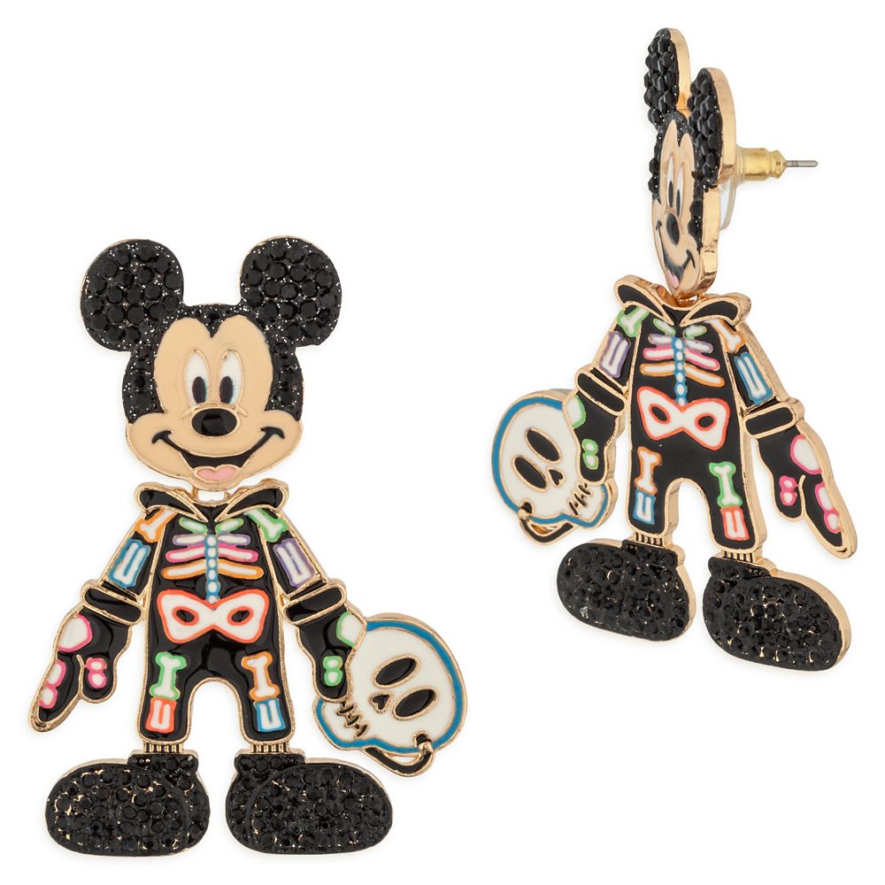 Mickey Mouse Halloween Skeleton Glow-in-the-Dark Earrings by BaubleBar – Purchase Online Now