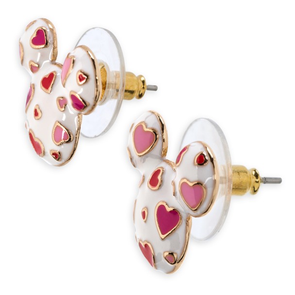 Mickey Mouse Icon with Hearts Enamel Earrings by BaubleBar