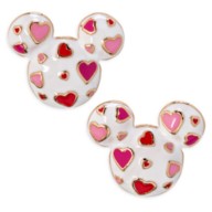 Mickey Mouse Icon with Hearts Enamel Earrings by BaubleBar