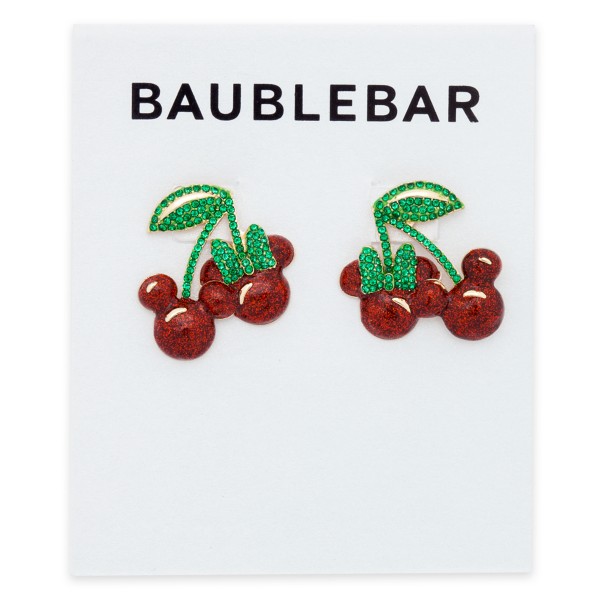 Mickey and Minnie Mouse Icon Cherry Earrings from BaubleBar