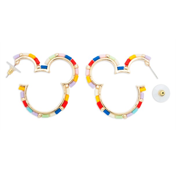 Mickey Mouse Icon Beaded Hoop Earrings by BaubleBar