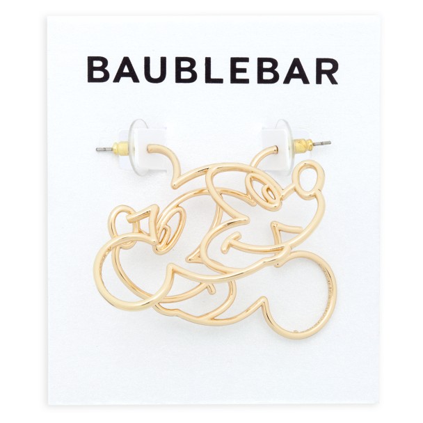 Mickey Mouse Face Hoop Earrings by BaubleBar