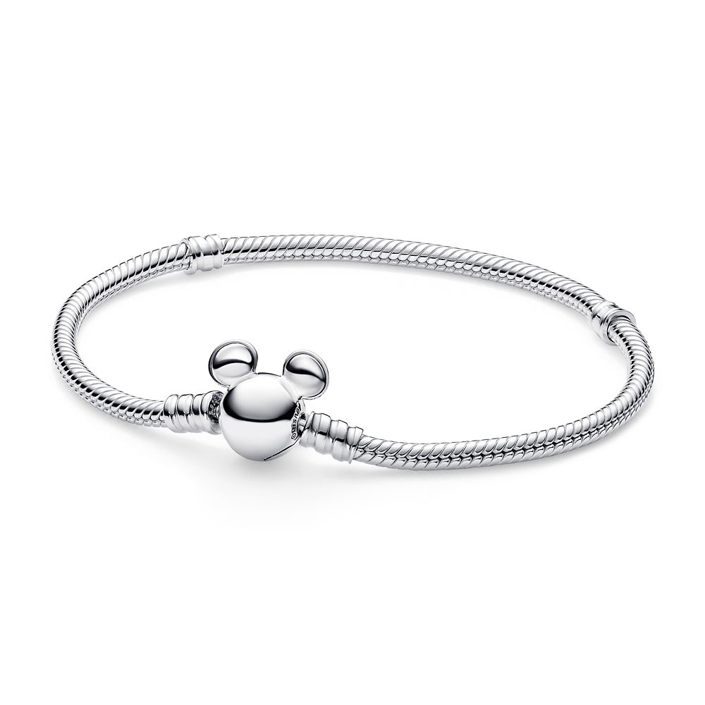 Mickey Mouse Icon Snake Chain Bracelet by Pandora  Silver Official shopDisney