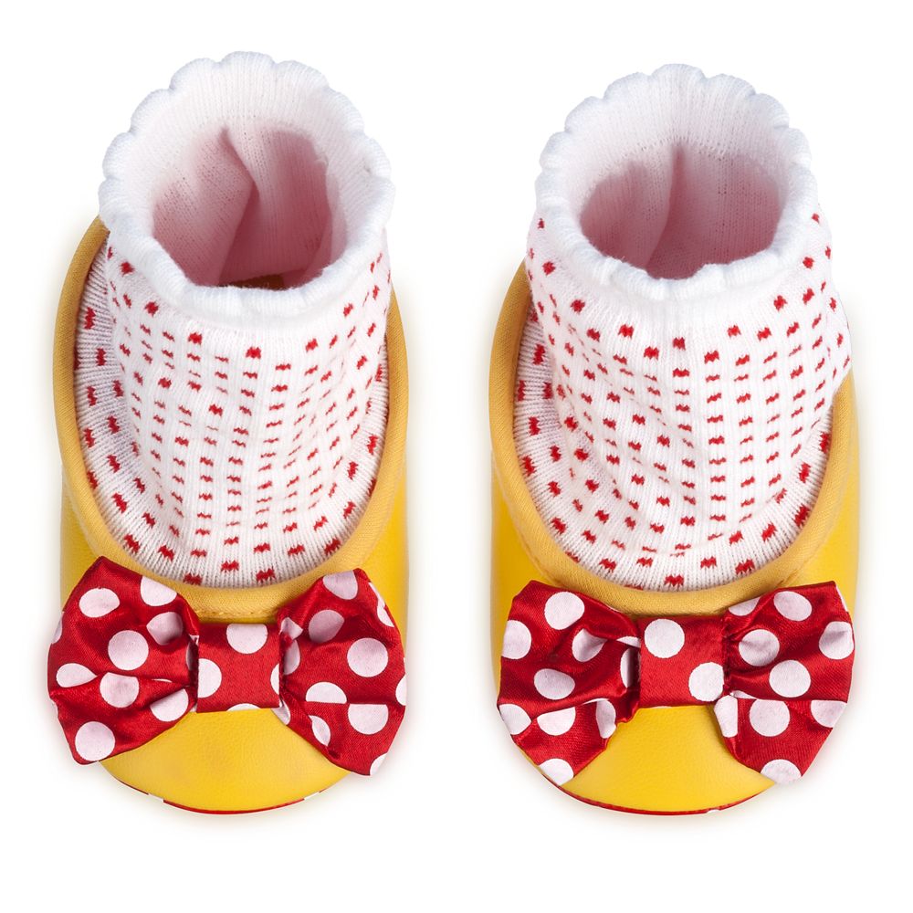 Minnie Mouse Costume Shoes for Baby &ndash; Red Bow