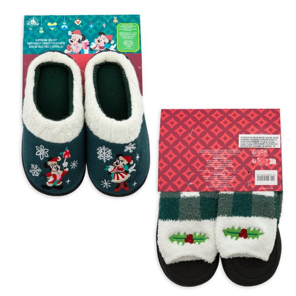 Mickey Minnie Holiday Family Matching Slippers Socks Set for | shopDisney