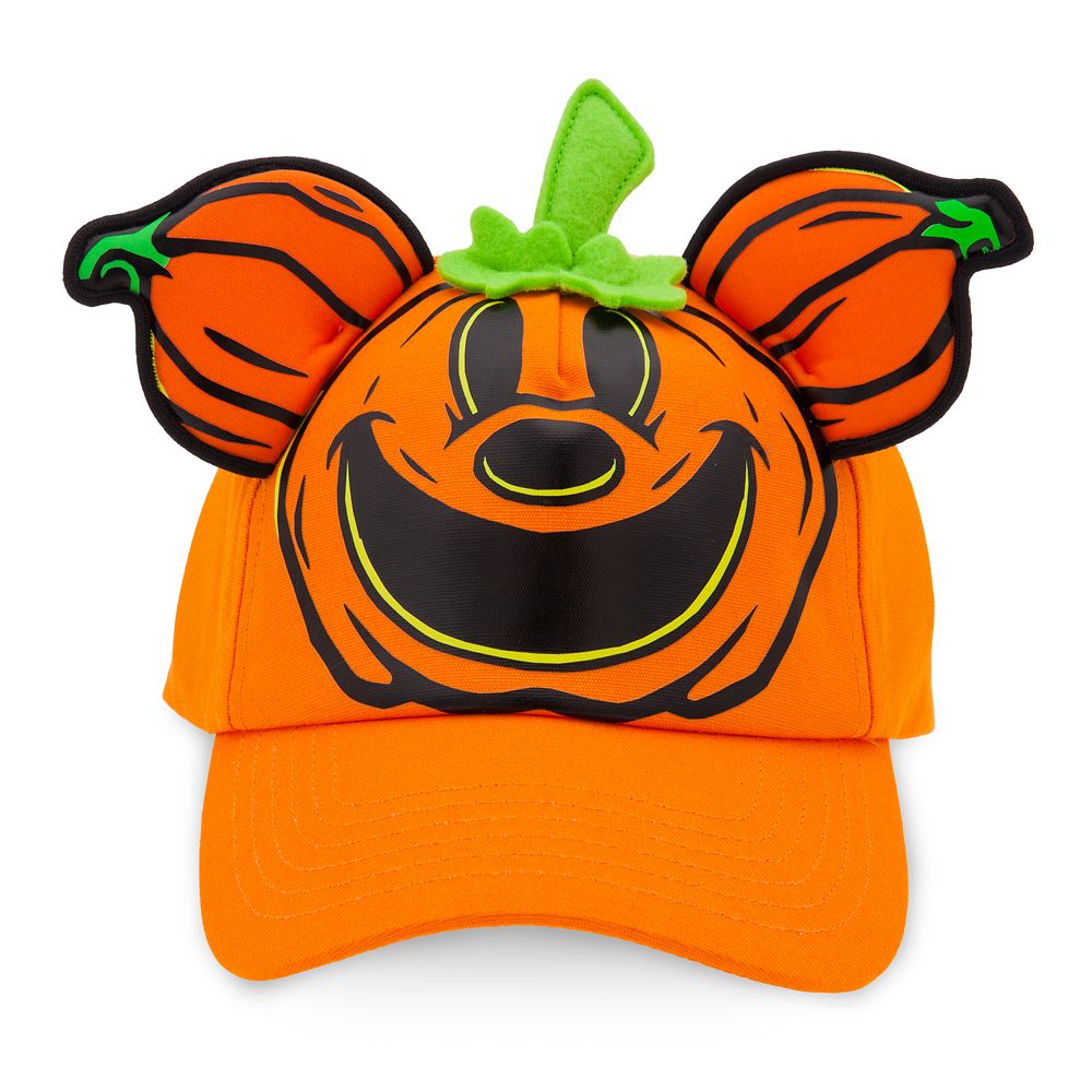 Mickey Mouse Jack-o'-Lantern Glow-in-the-Dark Baseball Cap for Adults