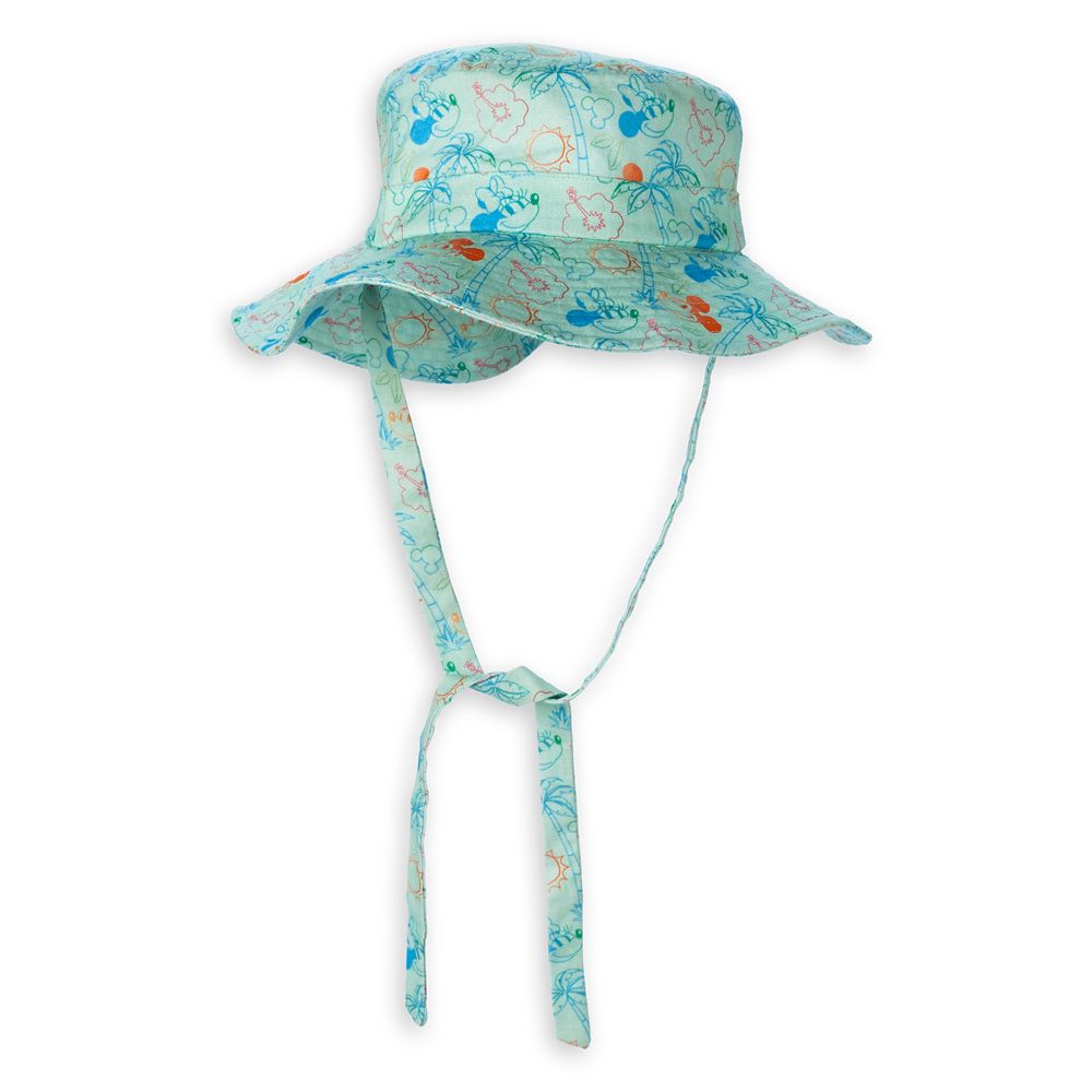 Baby Sun Bucket Hat, Drew and Lobby: Lagom Blue / 6M