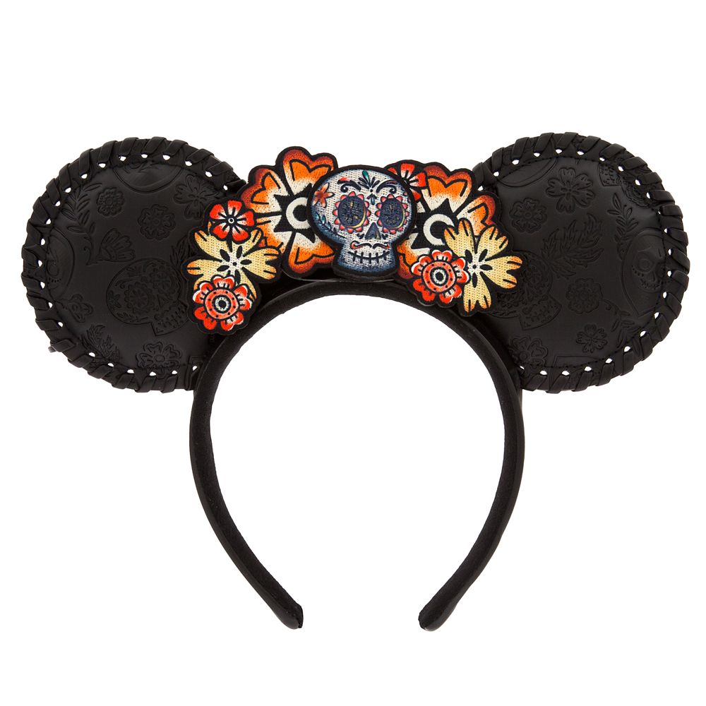 Coco Floral Skull Ear Headband for Adults