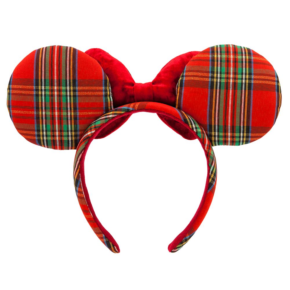 Minnie Mouse Ear Headband for Adults – Red Plaid