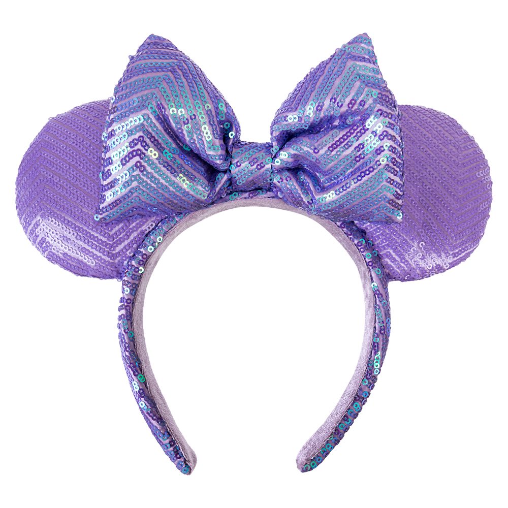 Minnie Mouse Sequin Ear Headband for Adults – Lavender is now available for purchase
