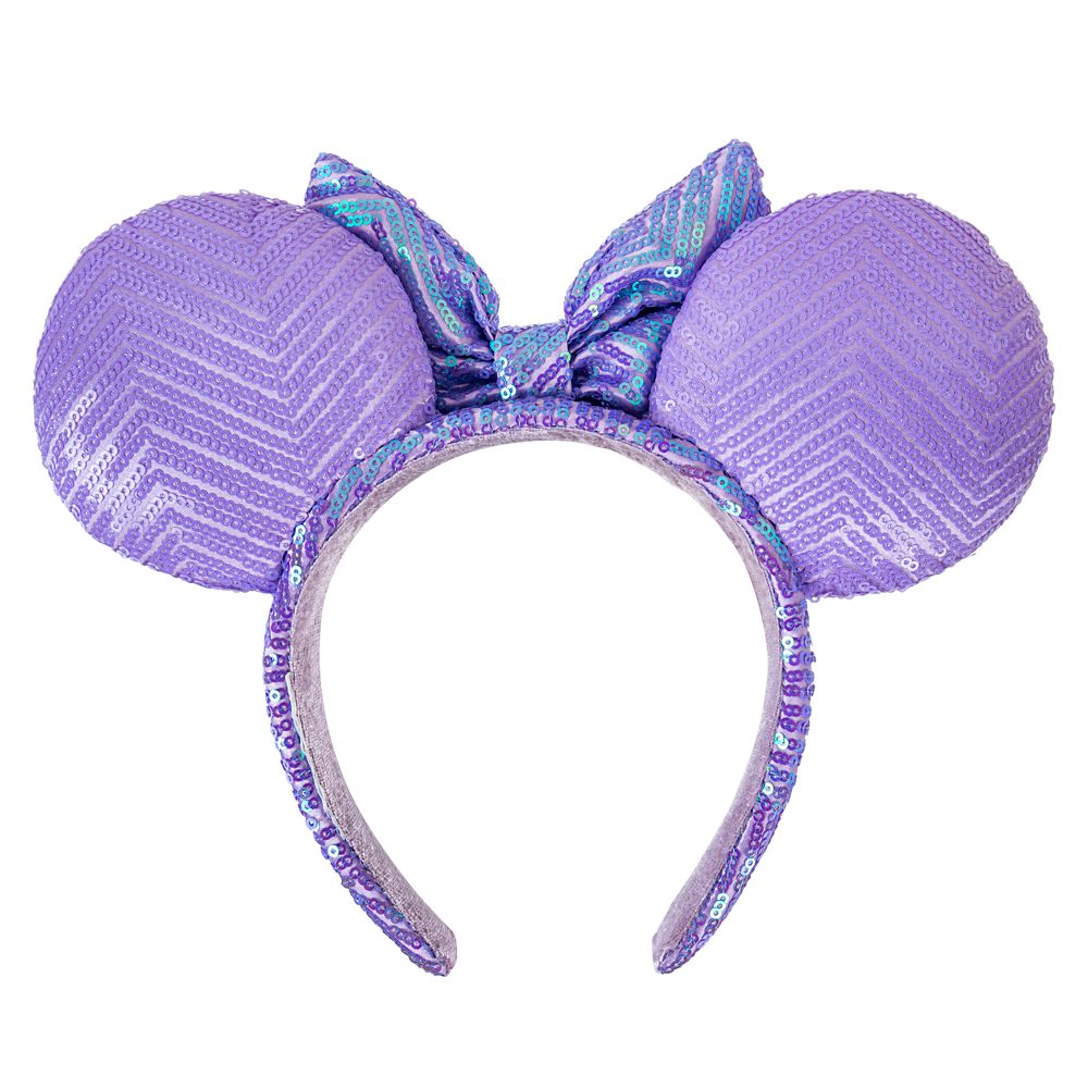 Minnie Mouse Sequin Ear Headband for Adults – Lavender