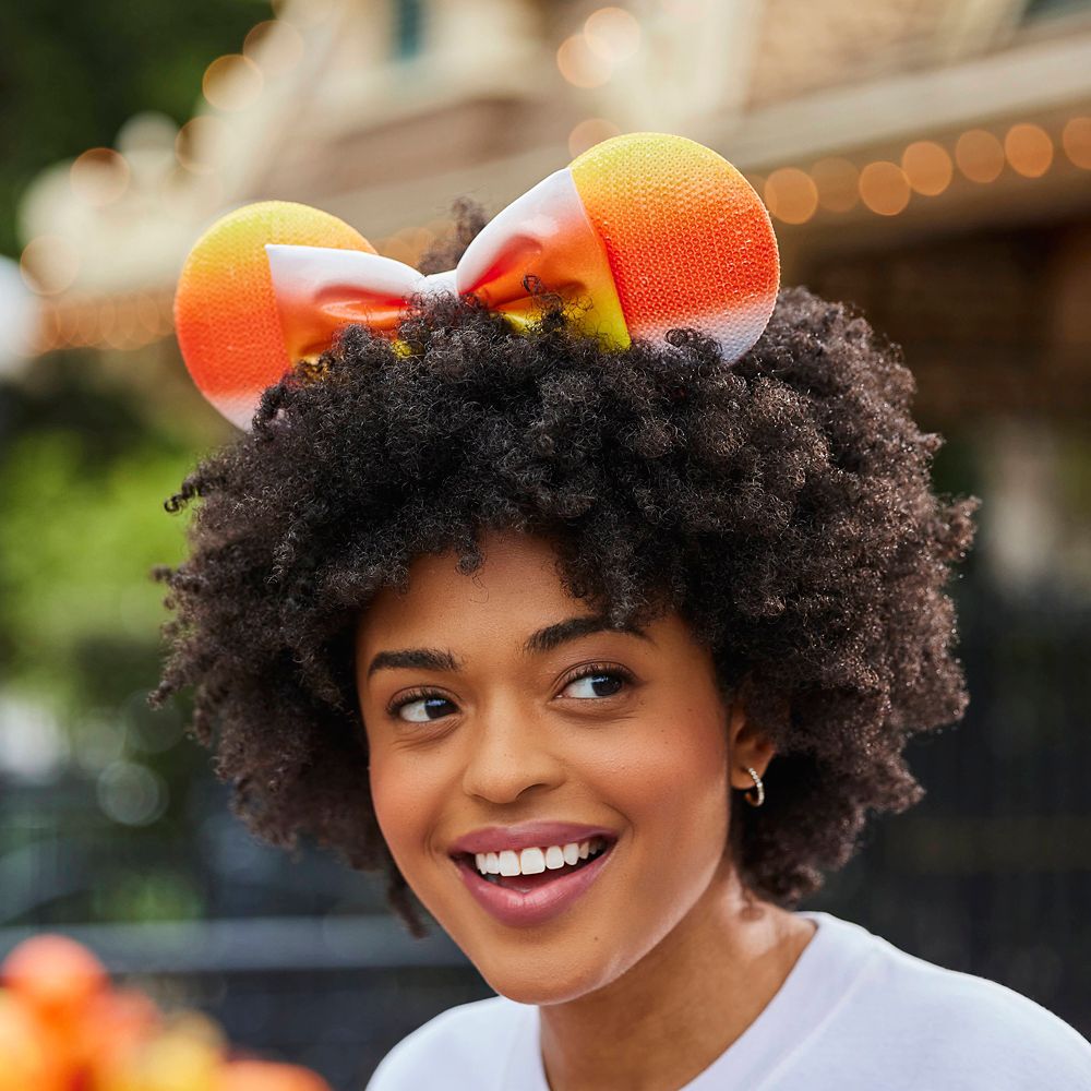 Minnie Mouse Halloween Candy Corn Ear Headband for Adults