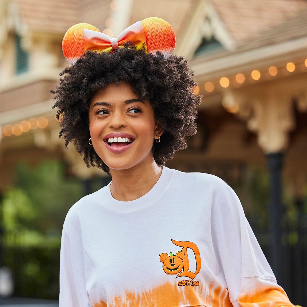 Minnie Mouse Halloween Candy Corn Ear Headband for Adults