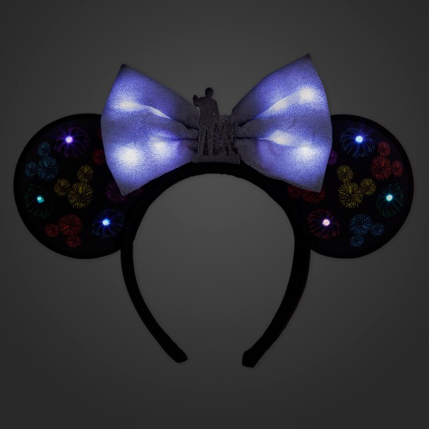 Disney Minnie Ears Headband with Rhinestones Black with Silver