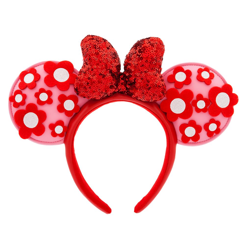 Minnie Mouse Ear Headband with Sequined Bow for Adults  Flower Official shopDisney