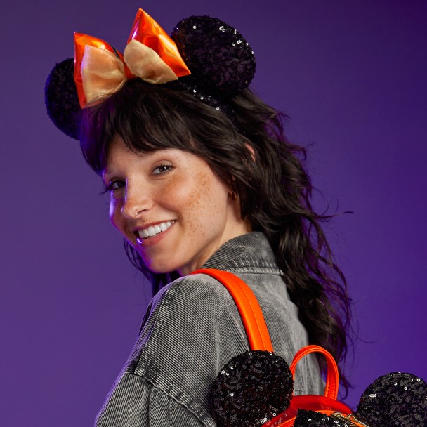 Minnie Mouse Ear Headband for Adults – Orange Bow