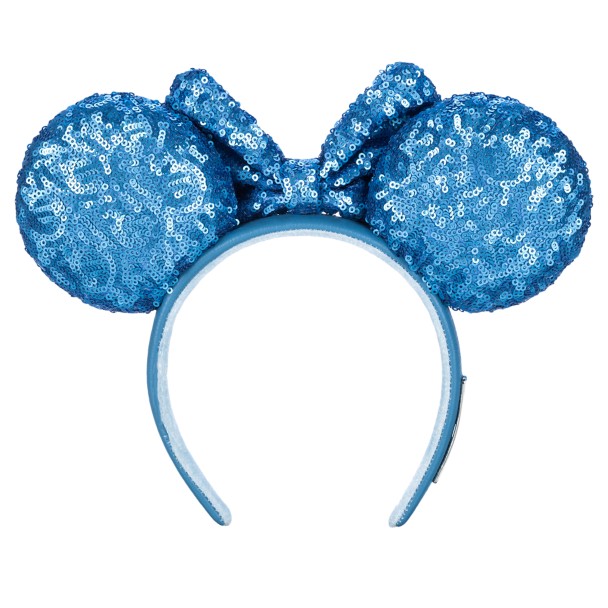 Minnie Mouse Sequined Loungefly Ear Headband for Adults – Hydrangea