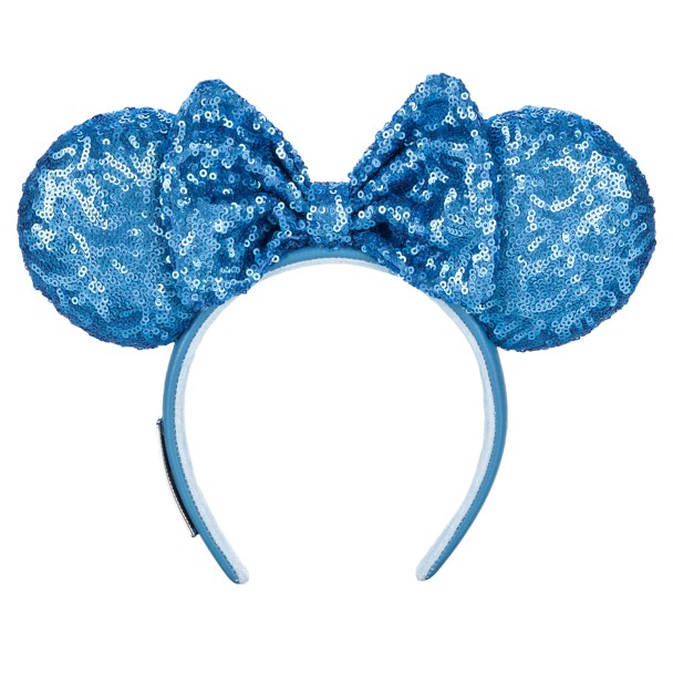 Minnie Mouse Sequined Loungefly Ear Headband for Adults – Hydrangea