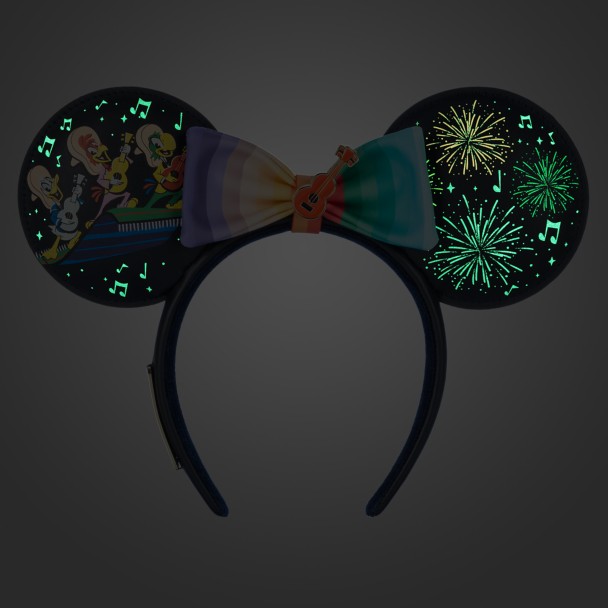 The Three Caballeros Glow-in-the-Dark Loungefly Ear Headband with Removable Bow for Adults – EPCOT