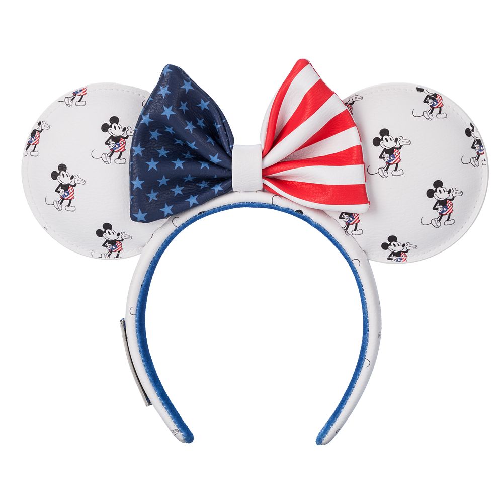 Mickey and Minnie Mouse Americana Loungefly Ear Headband for Adults Official shopDisney. One of the best Disney 4th of July merchandise.