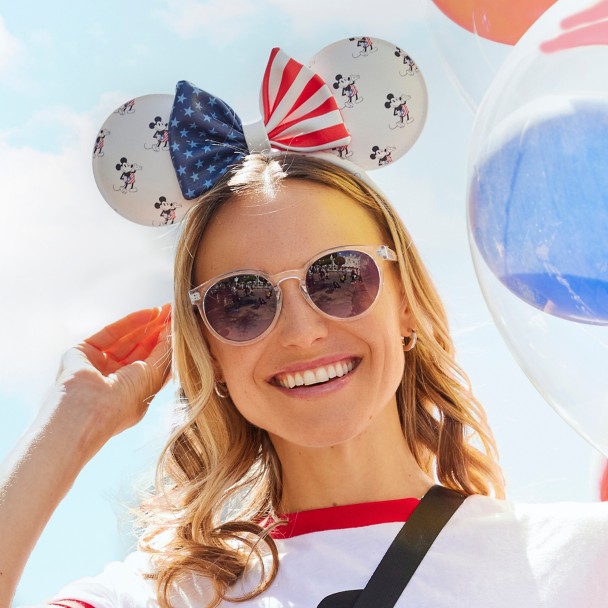 Mickey and Minnie Mouse Americana Loungefly Ear Headband for Adults