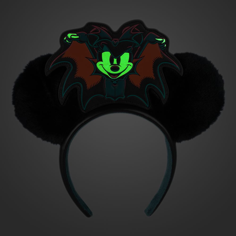 Minnie Mouse Halloween Glow-in-the-Dark Ear Headband for Adults