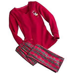 Minnie Mouse Plaid Pajama Set for Women - Personalizable