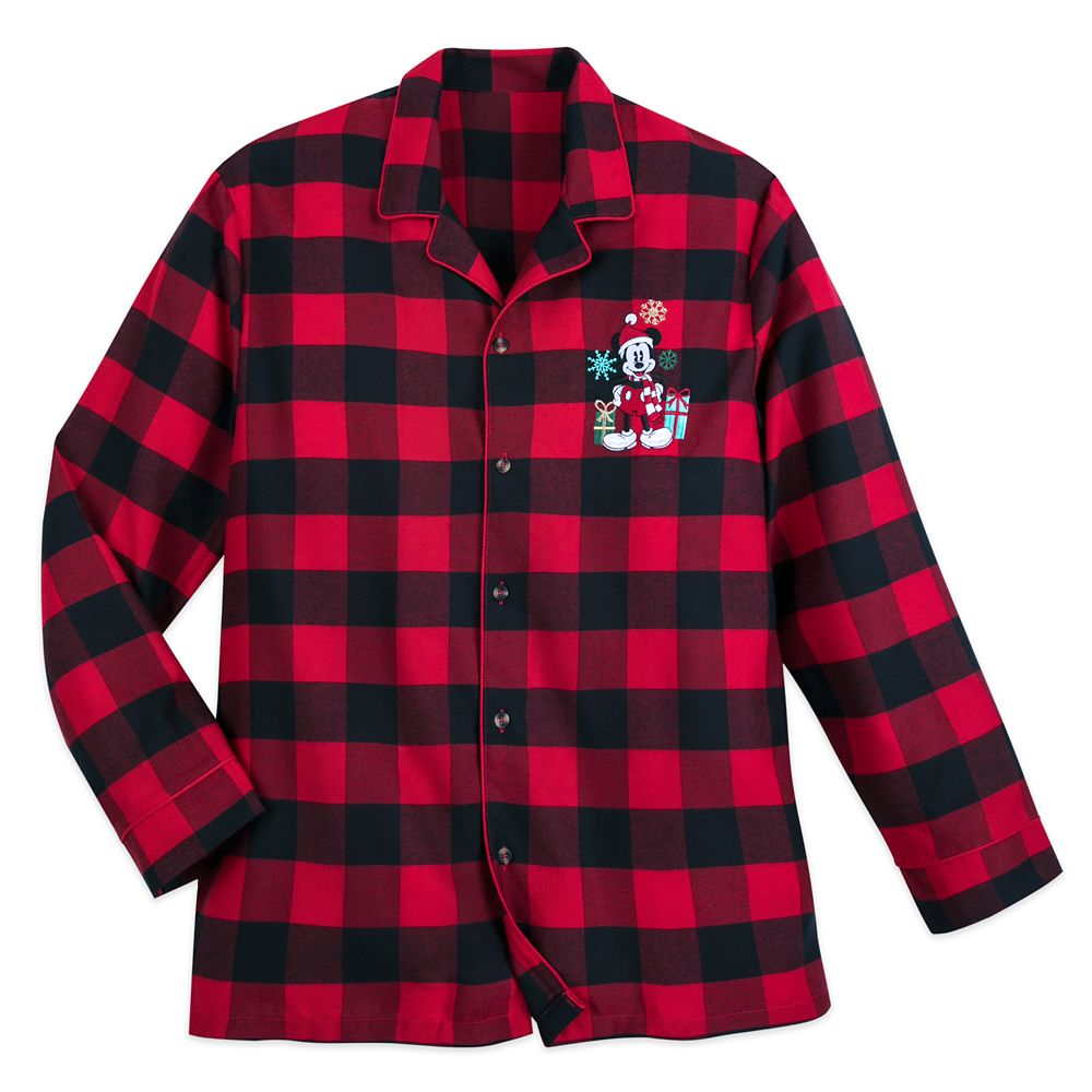 Mickey Mouse Holiday Plaid PJ Set for Men – Personalized