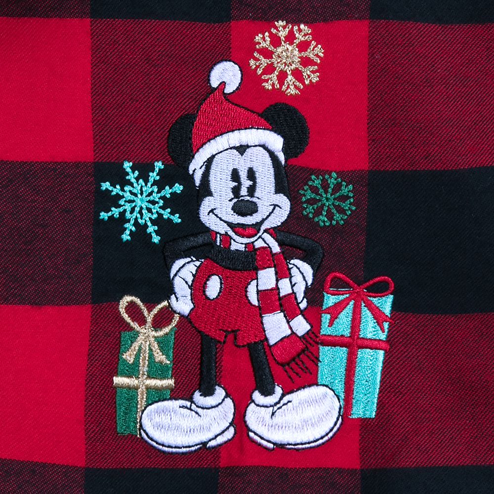 Mickey Mouse Holiday Plaid PJ Set for Men – Personalized