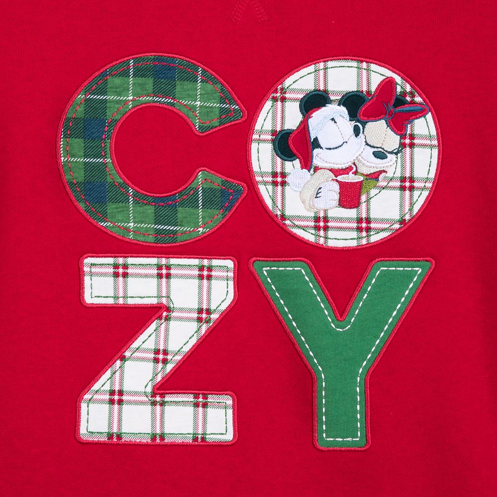 Mickey and Minnie Mouse Holiday Pullover Sweatshirt for Women