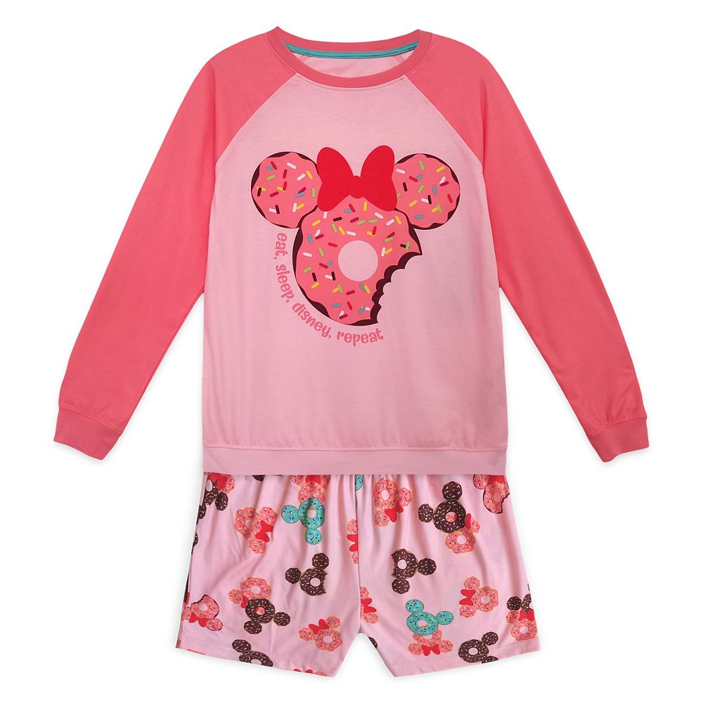 Minnie and Mickey Mouse Donuts Sleep Set for Women