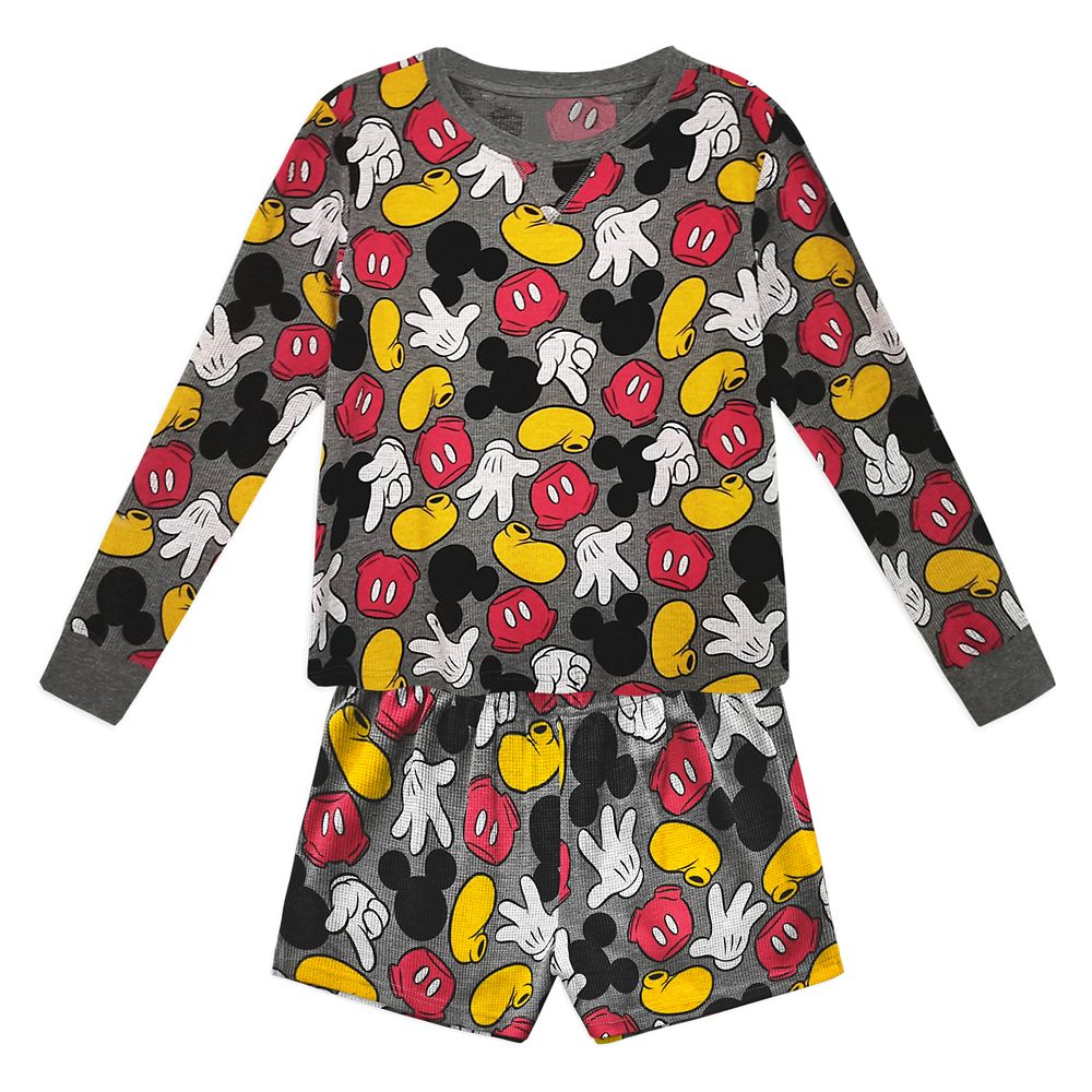 Mickey Mouse Parts Thermal Pajama Set for Women