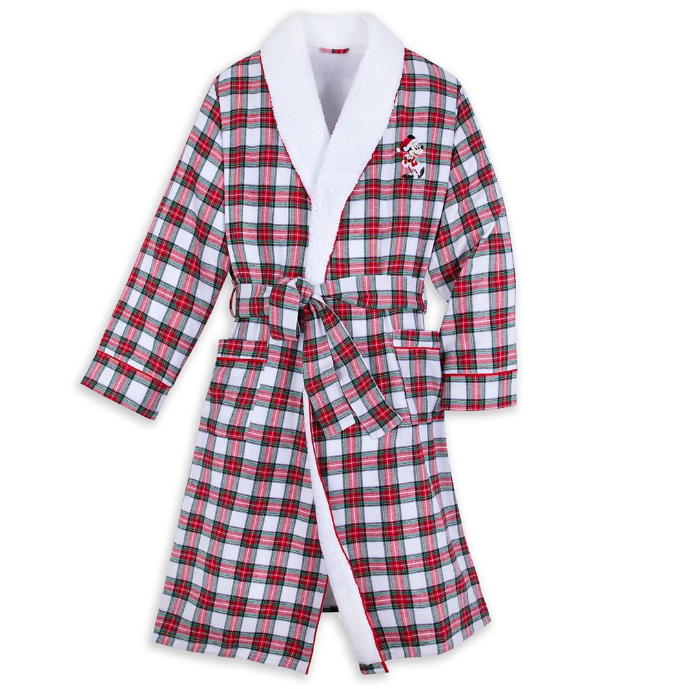 Mickey Mouse Holiday Plaid Robe for Adults Official shopDisney