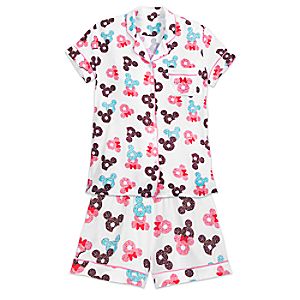 Mickey and Minnie Mouse Donut Pajama Set for Women