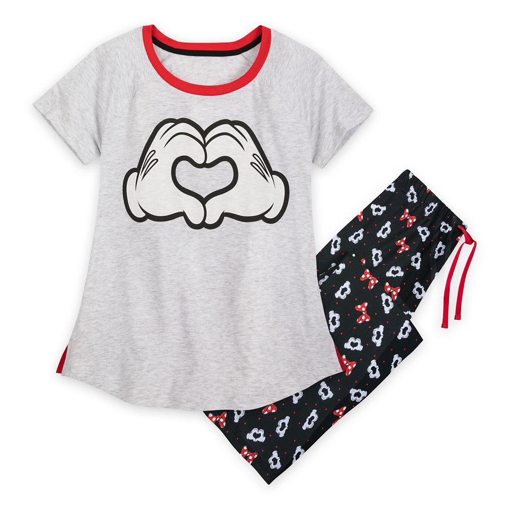 Minnie Mouse Heart Hands Pajama Set for Women