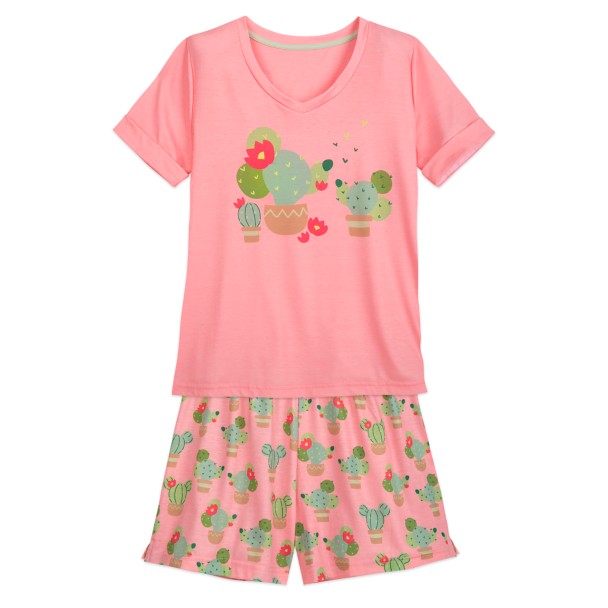 Minnie and Mickey Mouse Cactus Pajama Set for Women