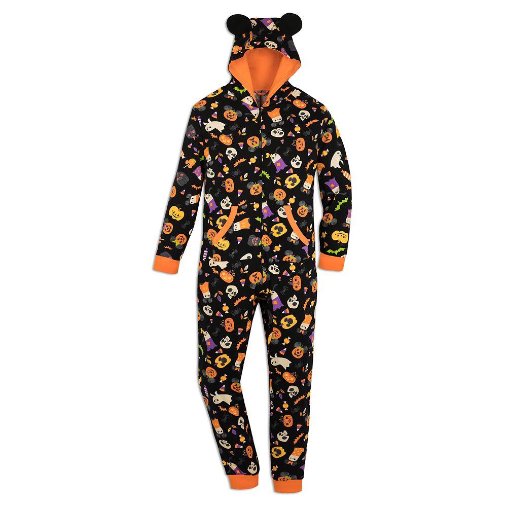 Mickey Mouse Pumpkin Halloween One-Piece Pajama for Adults