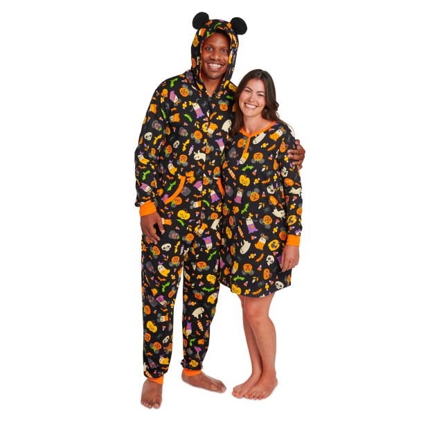 Mickey Mouse Pumpkin Halloween One-Piece Pajama for Adults