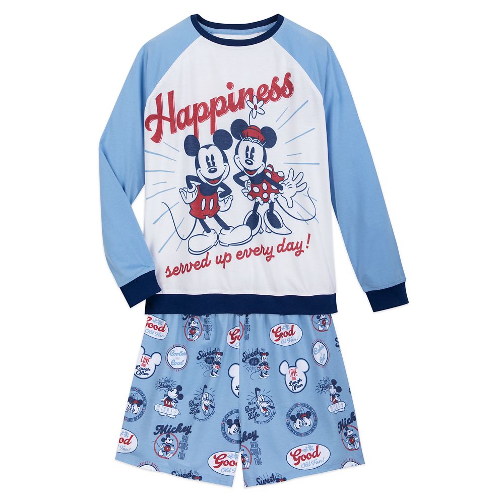 Mickey and Minnie Mouse Pajama Set for Women