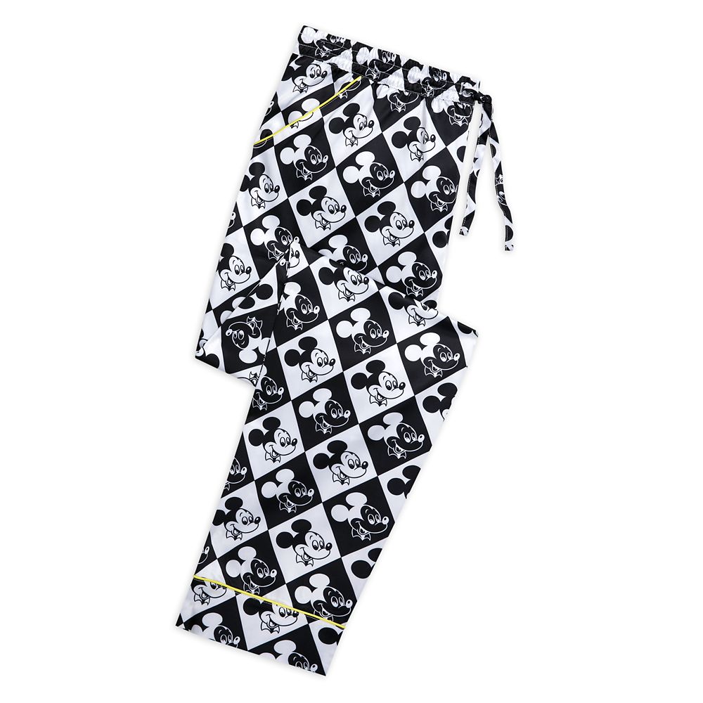 Mickey Mouse Black and White Lounge Pants for Adults