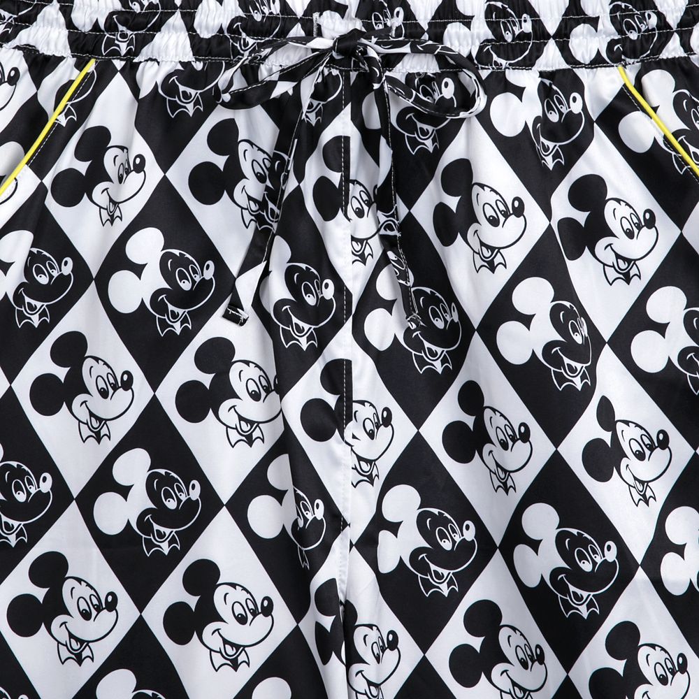 Mickey Mouse Black and White Lounge Pants for Adults