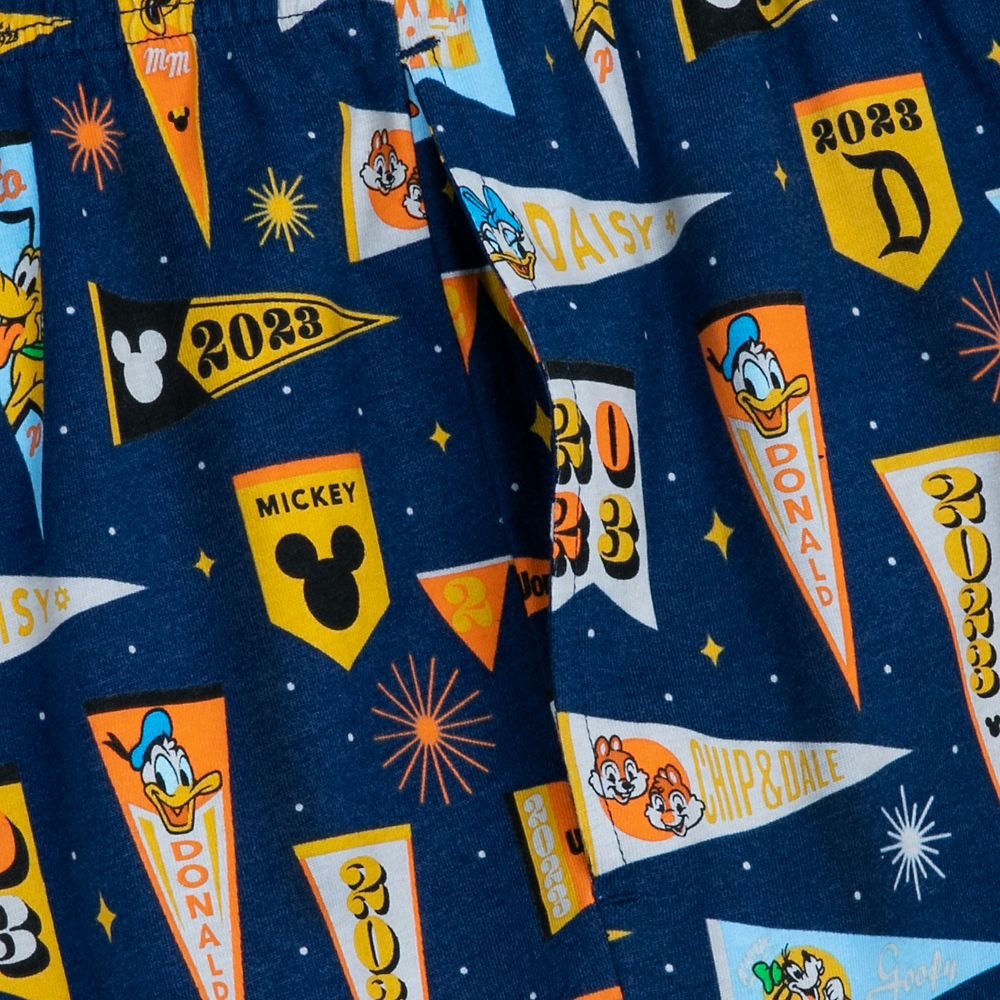 Mickey Mouse and Friends Pennant Flag Sleep Shorts for Adults – Walt Disney World 2023