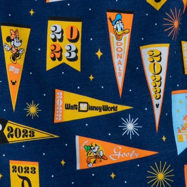 Mickey Mouse and Friends Pennant Flag Sleep Shorts for Adults – Walt Disney World 2023