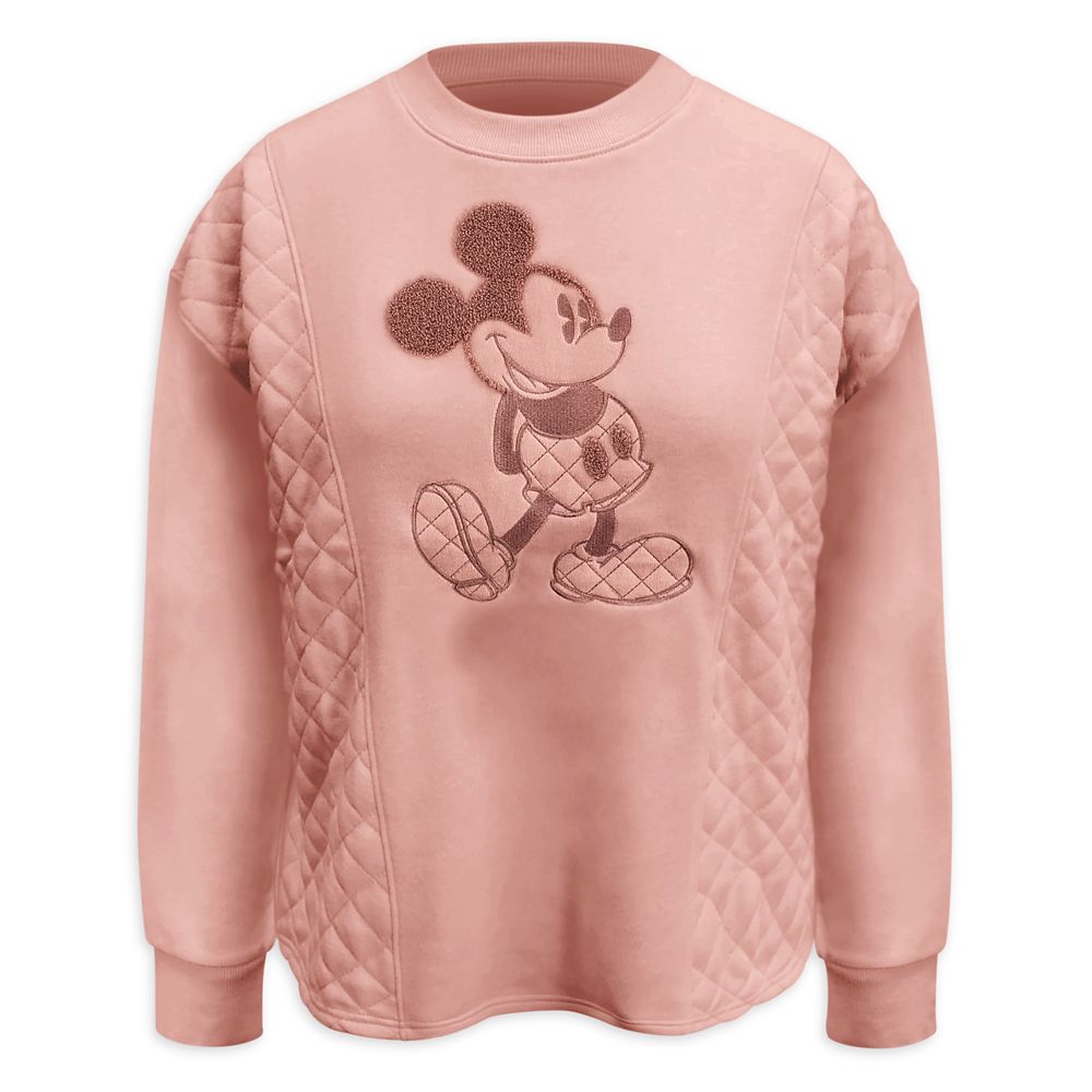 Mickey Mouse Quilted Pullover for Adults – Pink