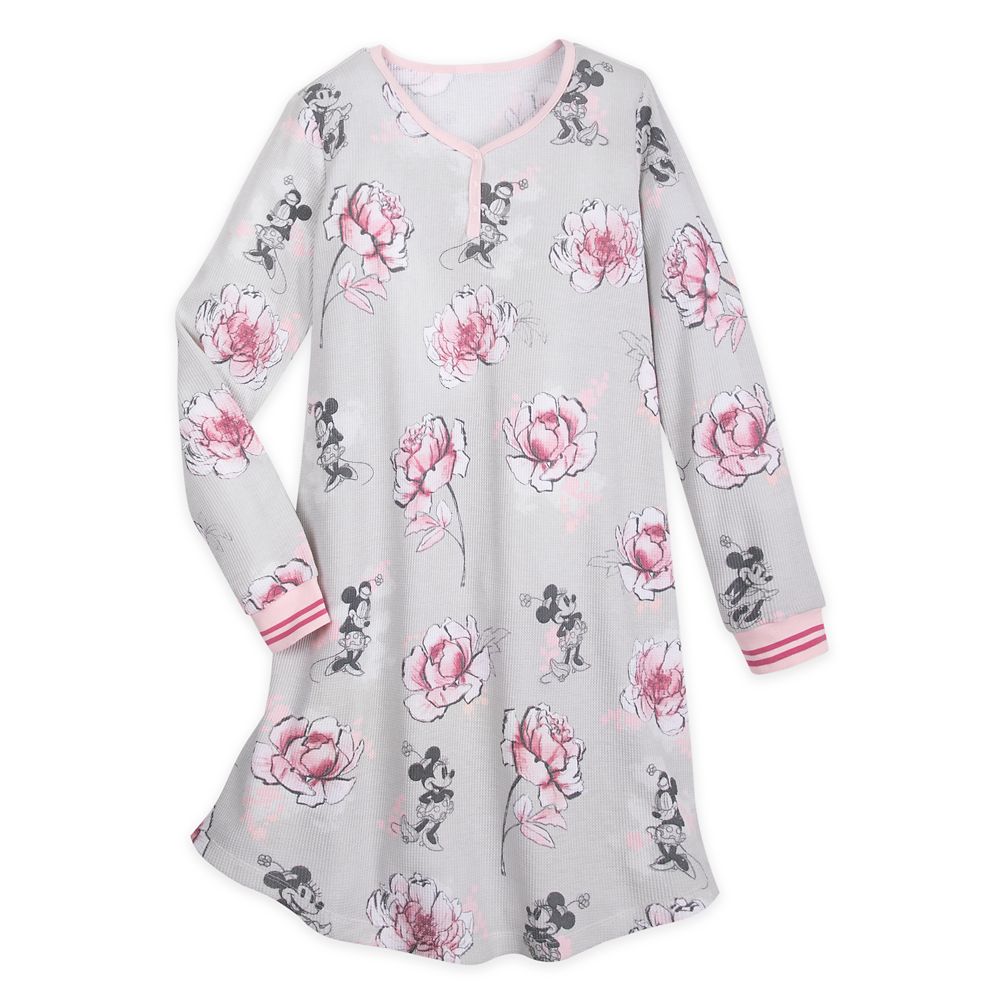 Disney Store Minnie Mouse Nightshirt Nightgown Girls Pink Coral  2017 