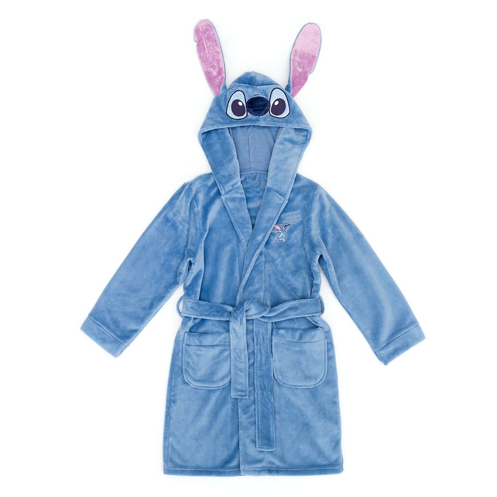 Disney Ladies Dressing Gown, Lilo and Stitch Fleece Hooded Robe, Gifts for  Women