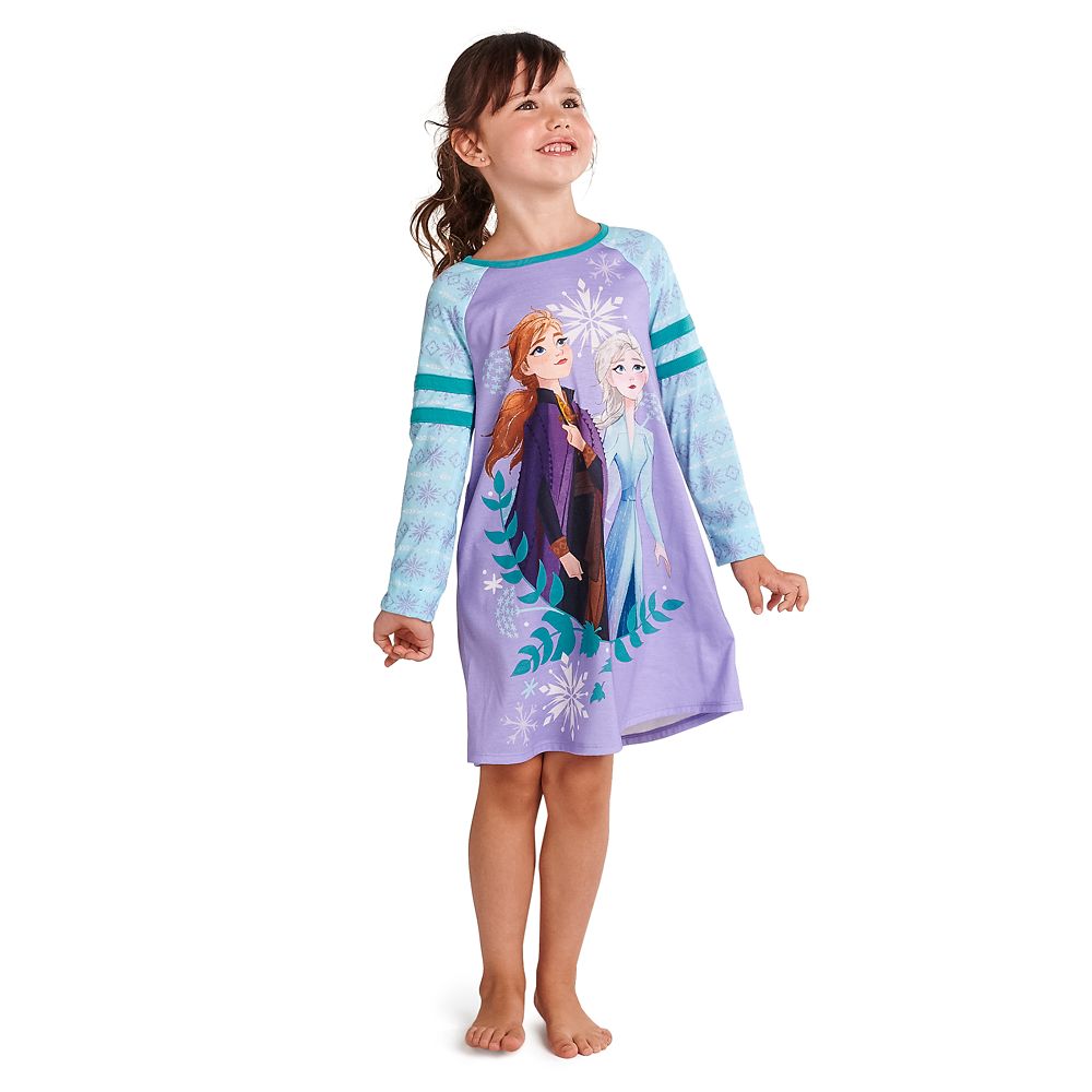 Anna and Elsa Long Sleeve Nightshirt for Girls – Frozen 2